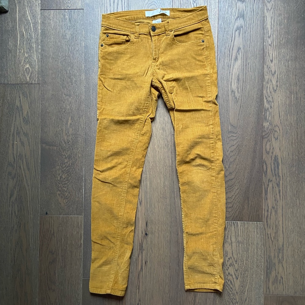 Joe Fresh Mustard Yellow Slim Fit Corduroy Pants